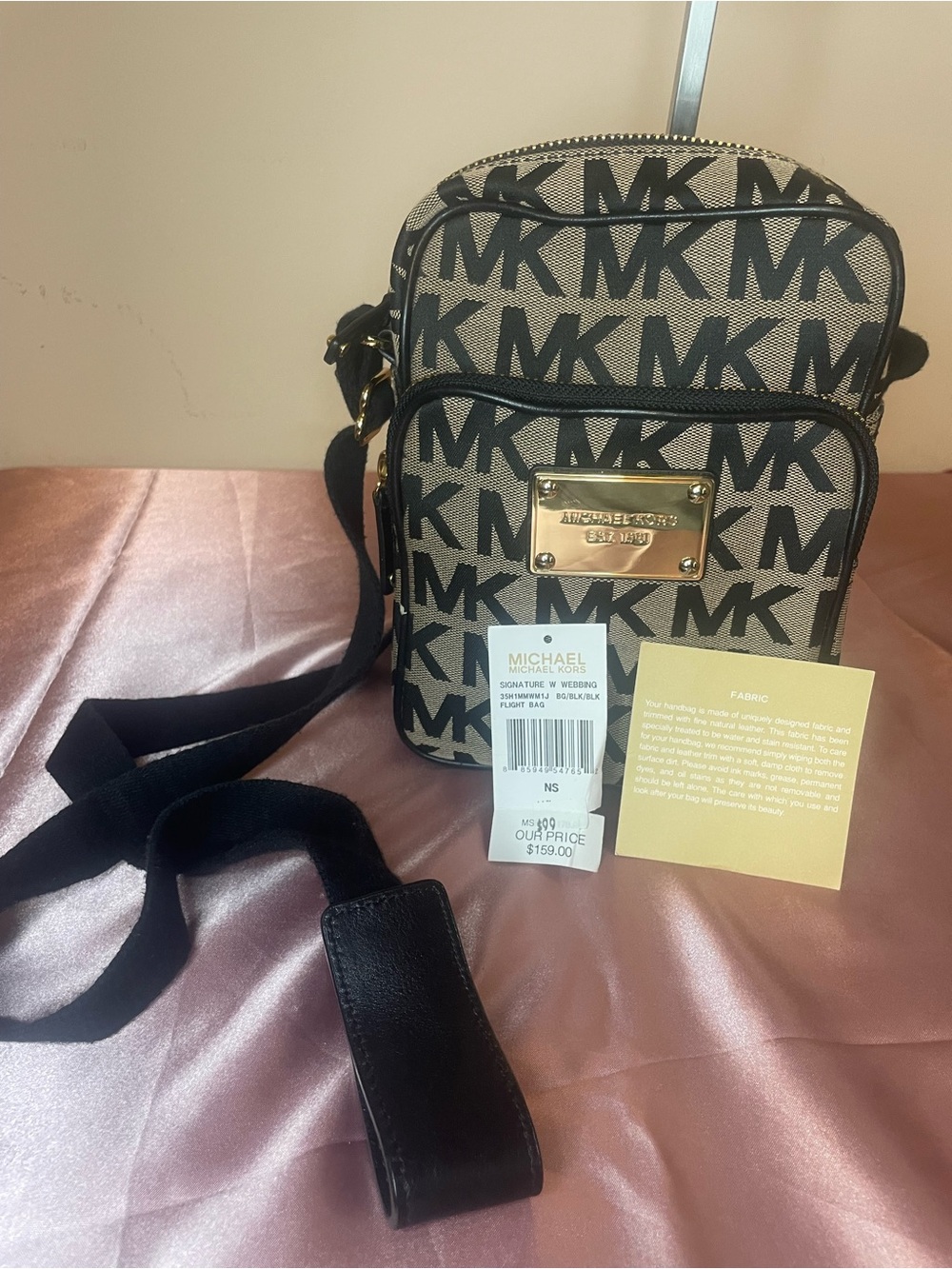 Authentic Michael Kors Purse#087NCOA  Bedford Flight Bag Crossbody